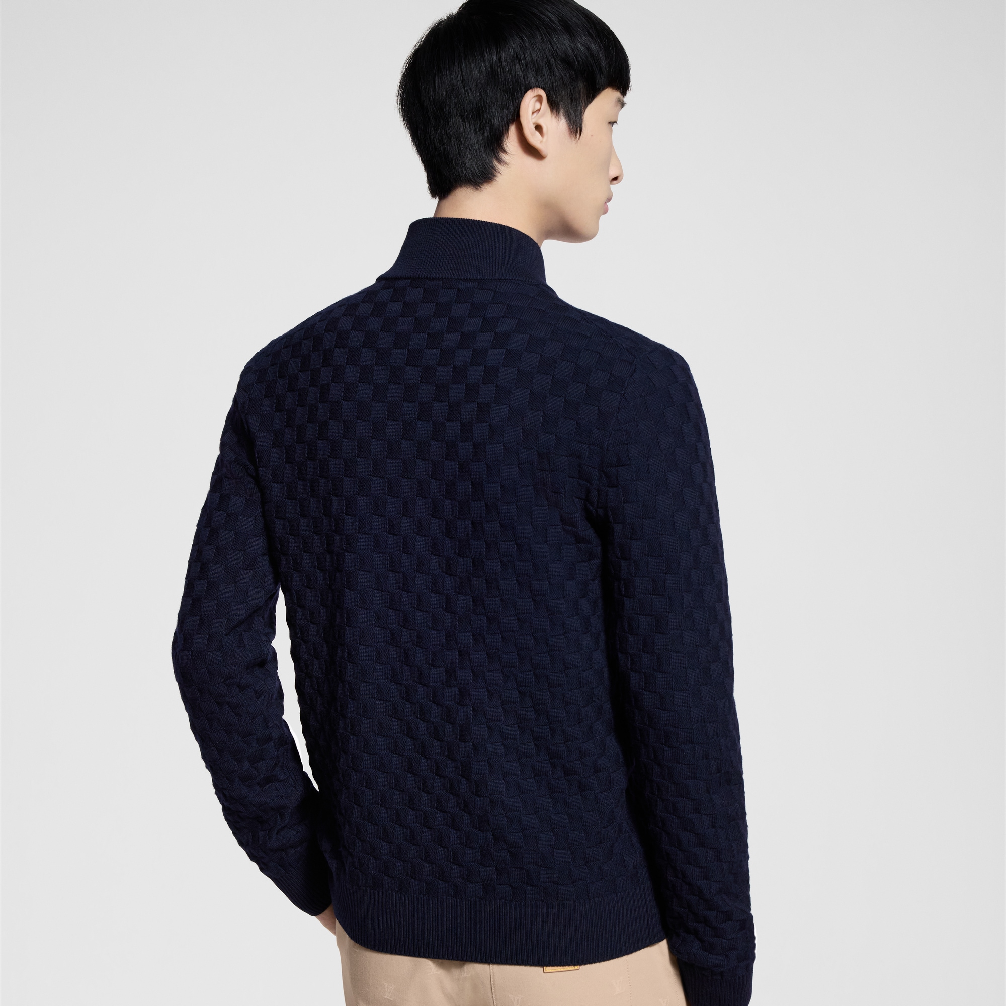 Damier Signature Zip-Through Cardigan - Luxury Blue | LOUIS VUITTON
